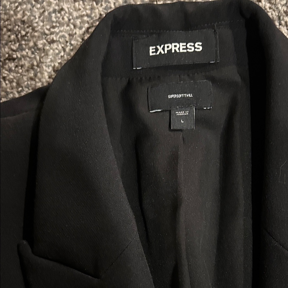 Express Black Single-Button Tailored Blazer - image 2